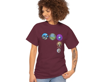 Camiseta Rocket Golf Logo Medley | Foguete retrô, emblema de golfe, estampa esportiva