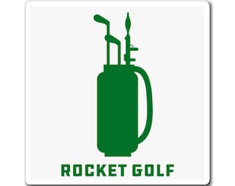 Ímãs de golfe em formato de foguete | Decoração magnética para geladeira, design em miniatura de foguete de golfe