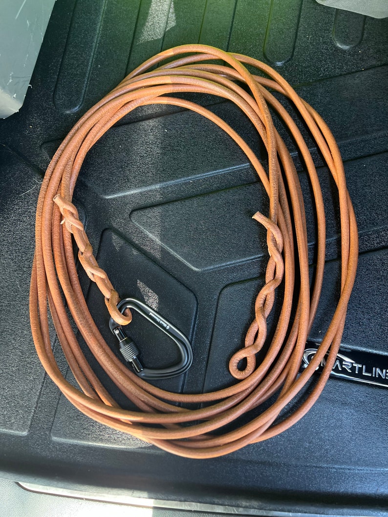 Leather K9 Tracking Lead K9 Long Line Tracking Line Etsy