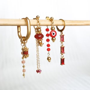 Steel earring, ear piercing, individually, handmade jewelry