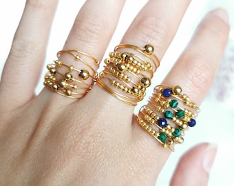 gold plated rings, gold jewelry, gemstone rings, women's jewelry