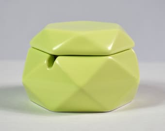 Matcha Green Porcelain Lidded Ashtray