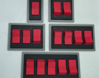 Static Three-Color Rocker Switches