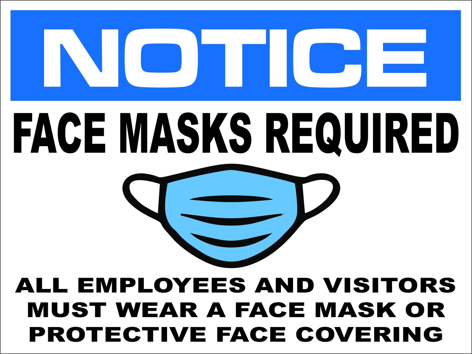 Face Mask Required Single-Sided Sign