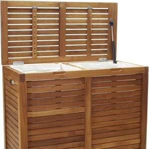 Spa™ Medium-Size Double Teak Laundry or Storage Hamper