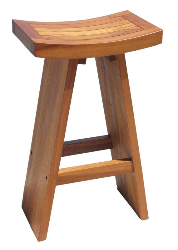 Lo sgabello da bar in teak Asia® alto 30