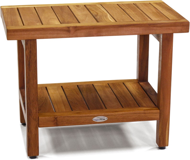 The Original 24 Spa™ Teak Shower Bench With Shelf Etsy