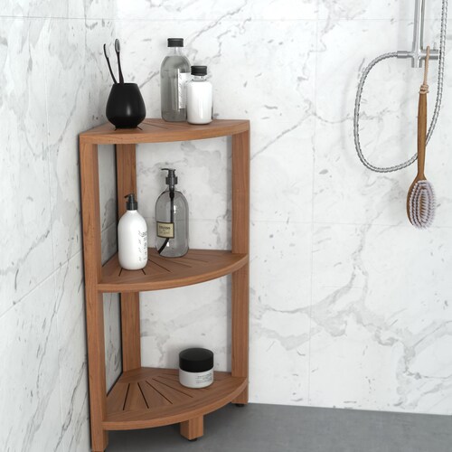 The Original Kai™ Corner Teak Bath Shelf Etsy