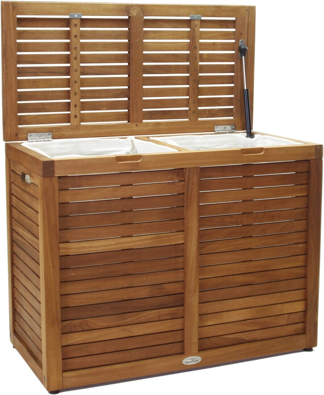 Nila™ MediumSize Double Teak Laundry or Storage Hamper Etsy