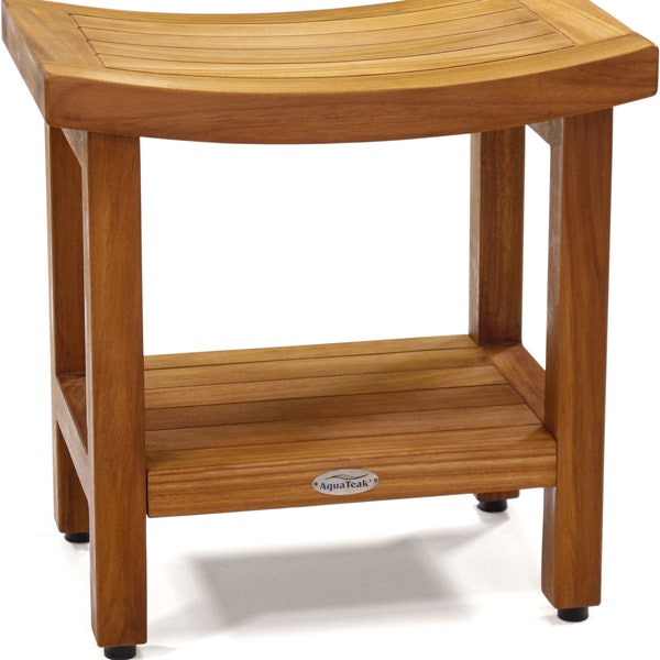 Tall Teak Shower Bench - Etsy