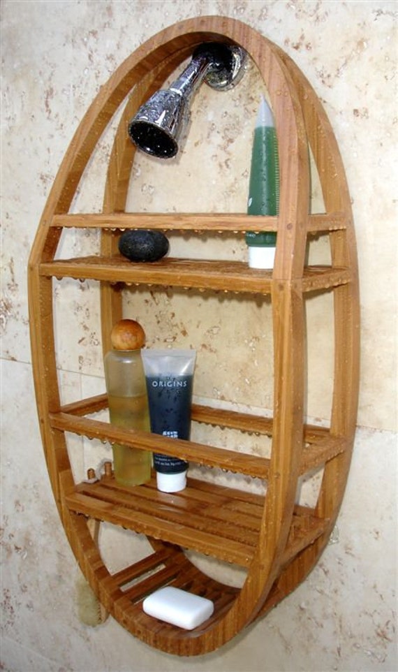 AquaTeak The Original Kai Corner Teak Shower Shelf