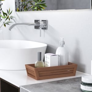 The Original Moa™ Teak Bathroom Guest Towel & Amenities Tray