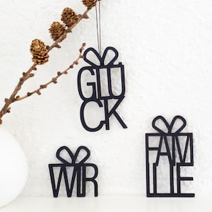 3er-Set Frühlingsdeko, Geschenkidee, Hochzeitsdeko, Geschenkanhänger, Geburtstagsdeko, Familie, Glück, Wir