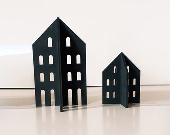 Dekohaus aus Holz, Einzugsgeschenk, Osterdeko, Minimalistisches Design
