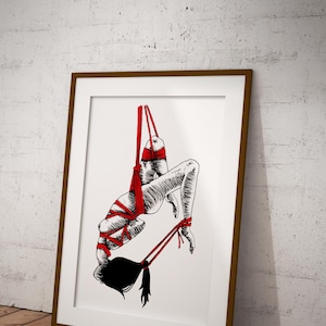 Suspension Shibari Art Print *LIMITED EDITION* A3 A2 A1 A0