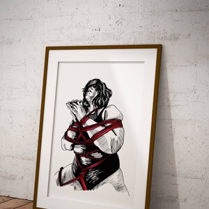 Supplication Shibari Art Print *LIMITED EDITION* A3 A2 A1 A0