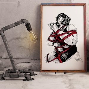 Supplication Shibari Art Print *LIMITED EDITION* A4