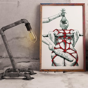 Spank Shibari Art Print *LIMITED EDITION* A4