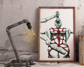 Spank | Shibari Art Print | *LIMITED EDITION* | A4