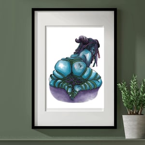 Steinbock Sternzeichen Kollektion Shibari Art Handgefertigter Druck *LIMITED EDITION*