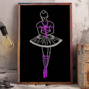Dancer Purple Foil *LIMITED EDITION* Shibari A4 Art Print
