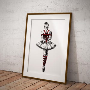 Dancer in Red Shibari Art Print *LIMITED EDITION* A3 A2 A1 A0