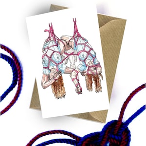 Grady Sisters Shibari Art Greetings Card A6