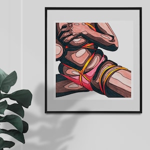 Savannah *LIMITED EDITION* Shibari Art Square Print 8&quot;x8&quot;