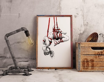 Serenity | Shibari Suspension Art Print | *LIMITED EDITION* | A4