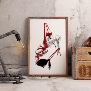 Suspension Shibari Art Print *LIMITED EDITION* A4