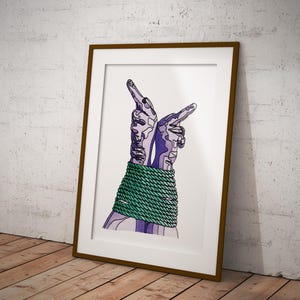 Middelvingers *LIMITED EDITION* Shibari-kunstprint A3 A2 A1 A0