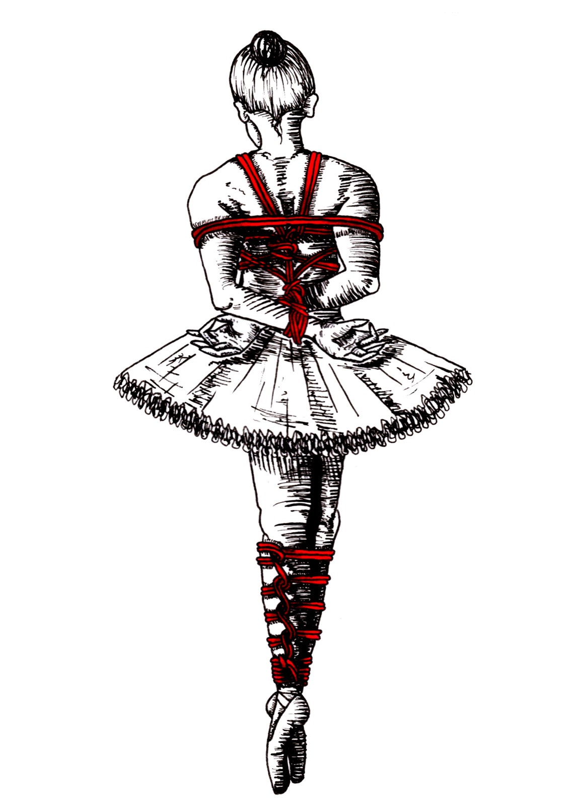 A3 SHIBARI Art Print Ballet Dancer Rope Bunny in Bondage Etsy UK