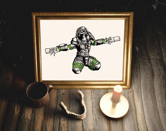 Predator Shibari Art Print *LIMITED EDITION* A4