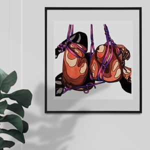 Suspension of Fidget *LIMITED EDITION* Shibari Art Square Print 8&quot;x8&quot;