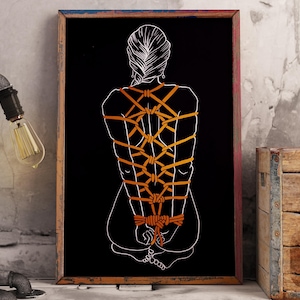 Good Girl Copper Foil *LIMITED EDITION* Shibari A4 Art Print