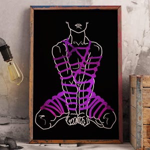Strength Purple Foil *LIMITED EDITION* Shibari A4 Art Print