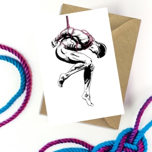 Prince Philip Sleeping Beauty Shibari Art Greetings Card A6
