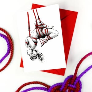 Serenity Greetings Card Shibari Art A6