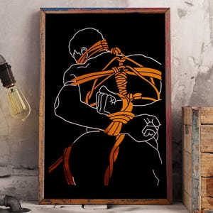 Endurance-koperfolie *LIMITED EDITION* Shibari-kunstdruk (A4)