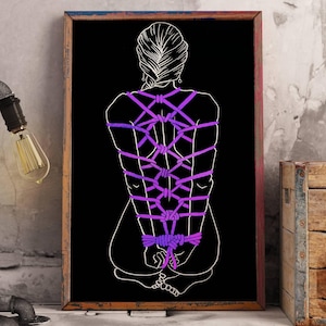 Good Girl Purple Foil *LIMITED EDITION* Shibari A4 Art Print