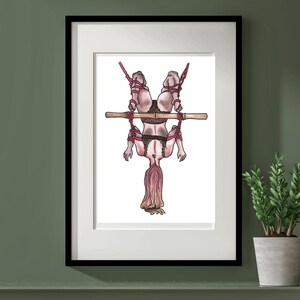 Krebs Sternzeichen Kollektion Shibari Art Handgefertigter Druck *LIMITED EDITION*