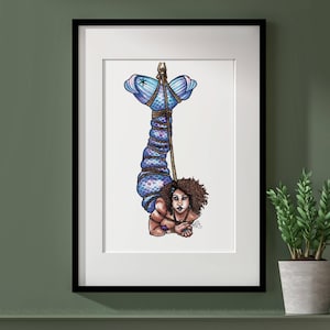 Pisces Zodiac Collection Shibari Art Hand-finished Print *LIMITED EDITION*