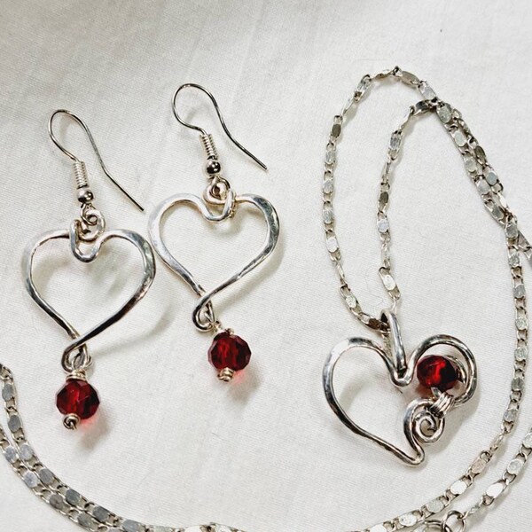 Red Passion Crystal Heart set