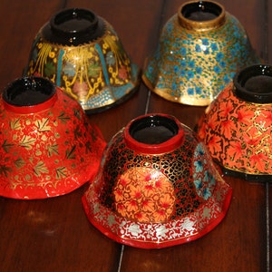 Rumikrafts handgemachte Papier Mache Schale für Dekor und Servieren, handbemalt aus Kaschmir, Küche Dekor (4 Zoll)