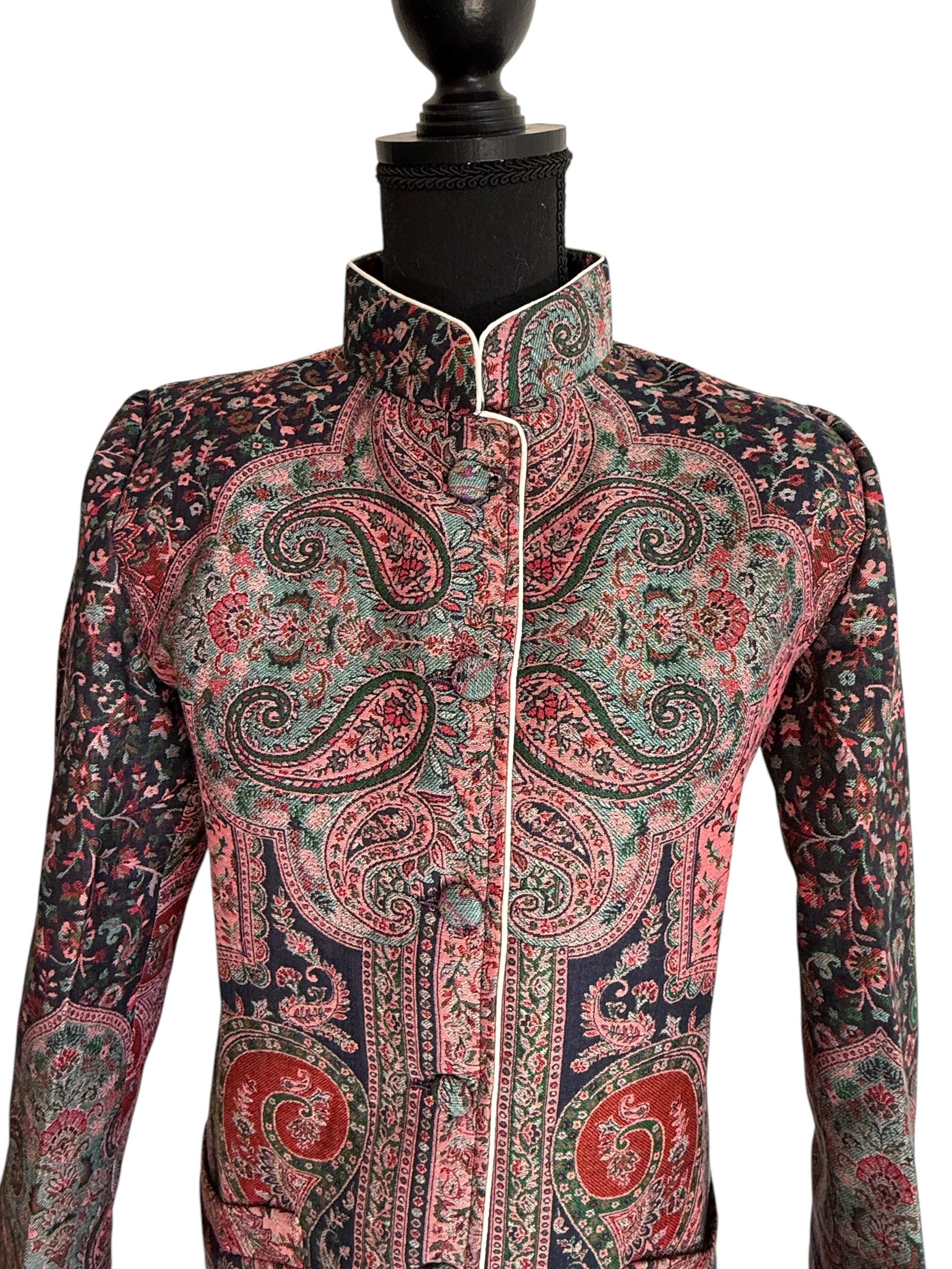Handcrafted Kashmiri Kani Coat – Traditional Elegant semi pashmina  Jacket for Women – Artisan Winter Wear