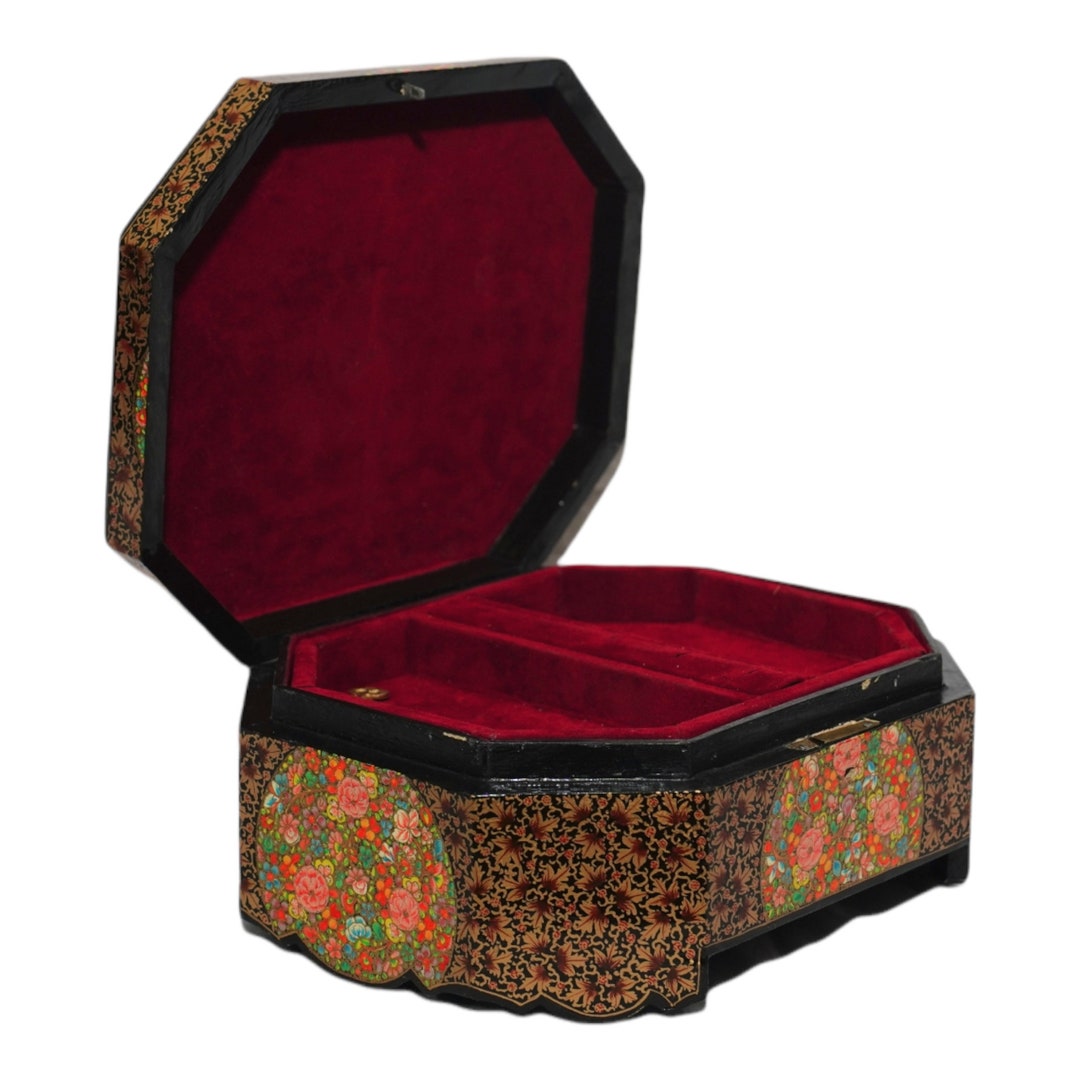 Handmade Wooden Floral Jewelry Box - Etsy