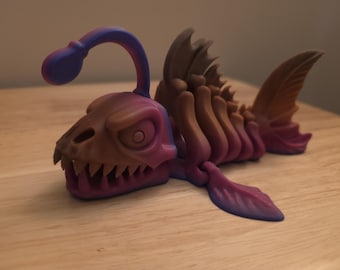 Skeletal Articulated Angler Fish – Dark Deep