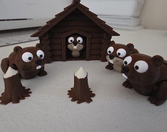Beaver Family Diorama
