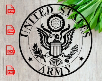 US Army Seal Simple | Svg Dxf Png Pdf | United States | Army | Cricuit | CNC | Silhouette | DIY