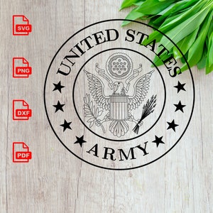 US Army Seal Detailed | Svg Dxf Png Pdf | United States | Army | Cricuit | CNC | Silhouette | DIY